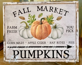 Fall market sign