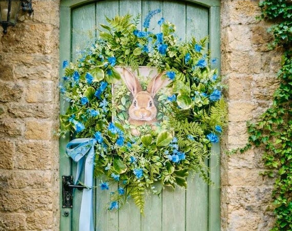 Spring bunny wreath