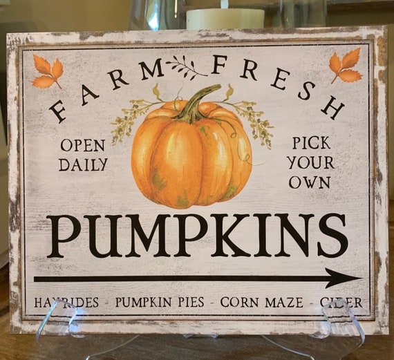 Pumpkin sign | Etsy