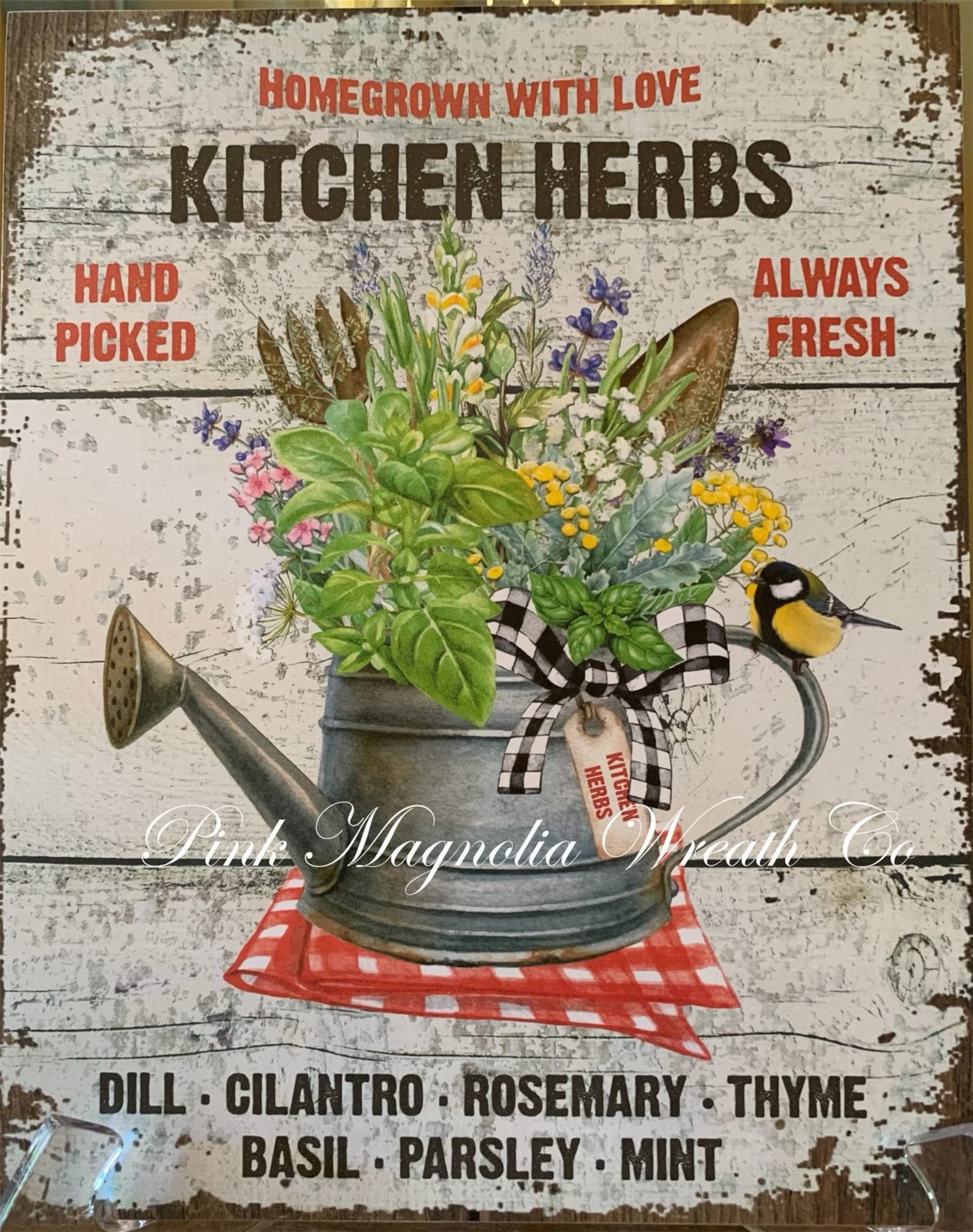 Kitchen Herb Sign Etsy