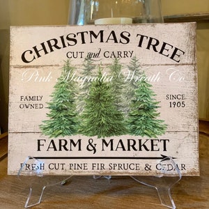 Christmas tree sign