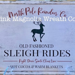 Sleigh ride sign