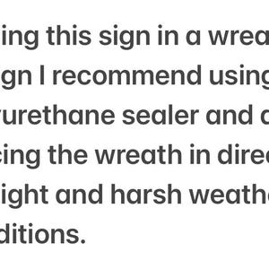 Porch wreath sign immagine 2