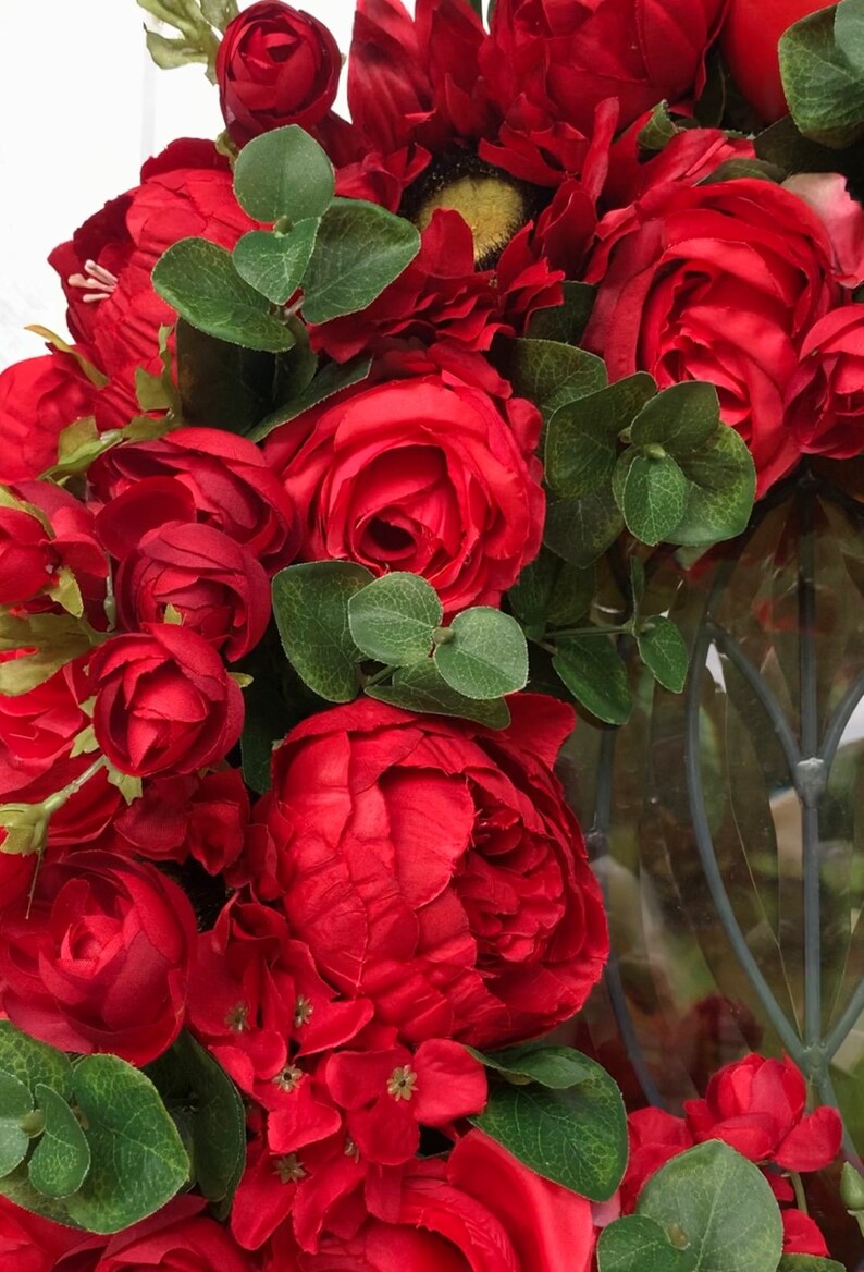 Sunflower and Rose Wreath Etsy