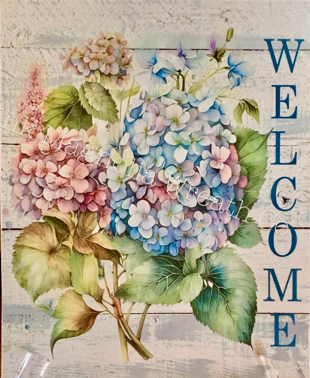 Hydrangea Welcome Sign - Etsy