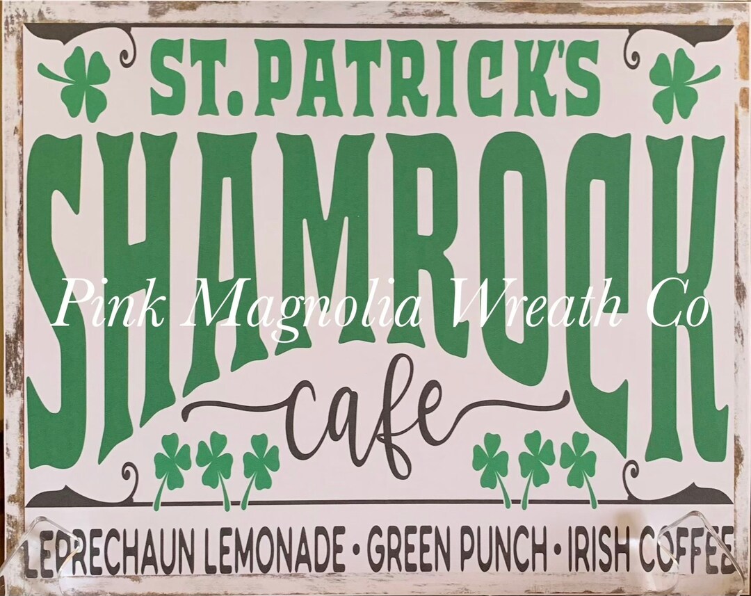 Shamrock Cafe Sign - Etsy