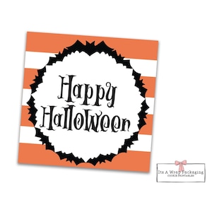 Halloween 2&quot; Printable Tag-Happy Halloween, Trick or Treat, Bats, Gift Tag, Cookie Tag