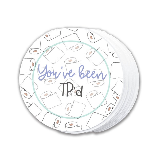 Papier toilette imprimable Cookie Tag 2"- You've Been Tp'd Gift Tag