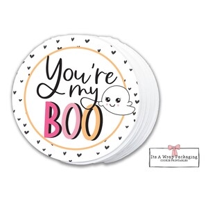 You&#39;re My Boo, Printable Tag, Halloween Cookie Tag, Halloween Gift Tag, Instant Download, Ghost Cookie Tag, Fall Cookie Tag