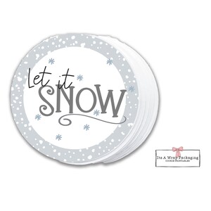 Christmas Printable 2" Tag, Let it Snow Cookie Tag, Hot Chocolate Bomb Tag, Hot Cocoa Bomb tag, Christmas Cookie Tag, Winter Cookie Tags