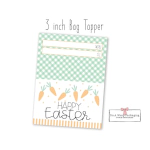 Easter 3" Bag Topper- Easter Cookie Tags, Easter Cookie Cards, Easter Treat Bag Toppers, Easter Bunny, Easter Eggs, Carrots, Bunny Bait