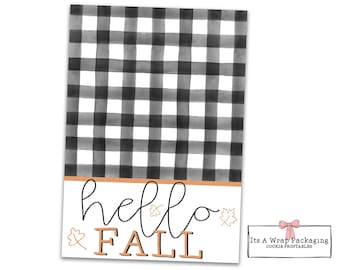 Fall Printable Mini Cookie Card 3.5&quot; X 5&quot; - Fall, Latte, Coffee, Cookie Tag, Leaves, Sweater, Pumpkin, Farmhouse