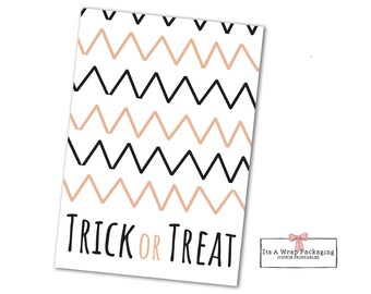 Mini tarjeta de galleta imprimible de Halloween 3.5" X 5" - Halloween espeluznante, otoño