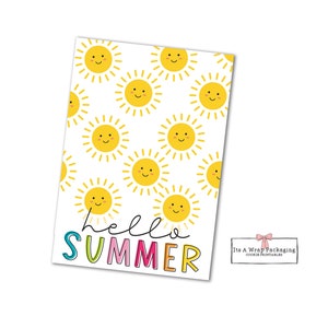Sommer-Plätzchen-Karte 3,5 "X 5", Sommer süßer Sommer, Schule, Lehrer, Cookie Tags