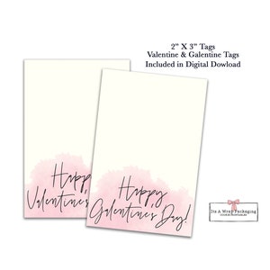 Valentines Cookie Tags- 2" X 3" - Galentines Cookie Tags, Valentine Gift Tags, Galentines Gift Tags