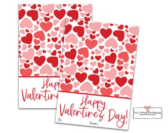 Valentines Printable Mini Cookie Card 3.5" X 5" - Valentines Cookie Card, Valentine Cookie Tags, Galentines Cookie Card
