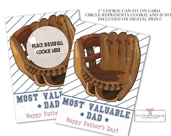 Father's Day Printable Mini Cookie Cards 3.5 X 5 Most Valuable Dad ...