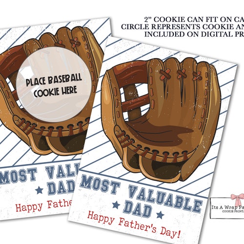 Father's Day Printable Cookie Cards 3.5 X 5 - Etsy