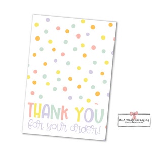 Paasafdrukbare Cookie Card 3,5" X 5" -Bedankt voor uw bestelling Cookie Card, Easter Cookie Tag, Chick, Bunny, Paaseieren, Wortelen, Stippen