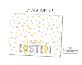 Adorno de bolsa de 5" de Pascua: etiquetas de galletas de Pascua, tarjetas de galletas de Pascua, adornos de bolsas de golosinas de Pascua, conejito de Pascua, huevos de Pascua, zanahorias
