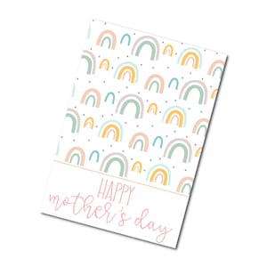 Mother&#39;s Day Printable Mini Cookie Card 3.5&quot; X 5&quot; - Rainbow