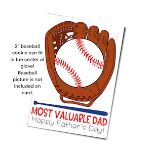Father's Day Printable Mini Cookie Cards 3.5 X 5 Most Valuable Dad ...