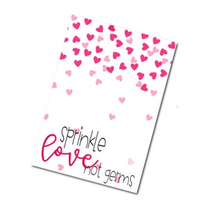 Diffondere amore non germi stampabile Mini Cookie Card 3.5" X 5
