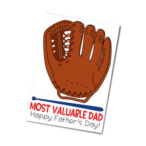 Father's Day Printable Mini Cookie Cards 3.5 X 5 Most Valuable Dad ...