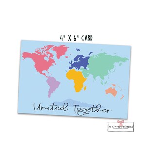 United Together druckbare Mini-Cookie-Karten 10 x 15 cm- Karte, multikulturell, Vielfalt