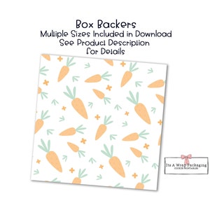 Easter Box Backers, Easter Printable Box Backers, Easter Cookie Box Backers, Carrot Box Backers, Easter Bunny