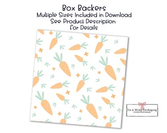 Easter Box Backers, Easter Printable Box Backers, Easter Cookie Box Backers, Carrot Box Backers, Easter Bunny