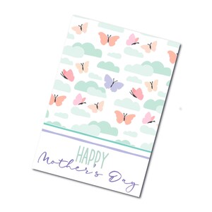 Fête des Mères Papillon Imprimable Mini Cartes à Biscuits 3.5 » x 5 »