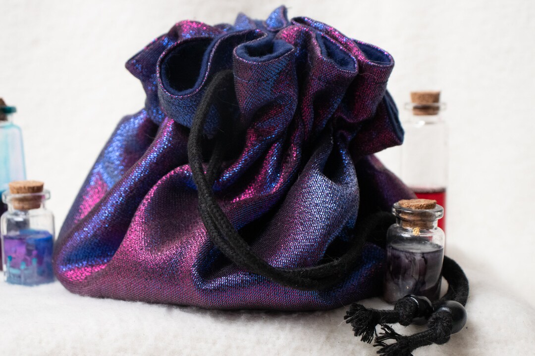 Warlock's Fortune Purple/blue/pink Dice Bag With Pockets Etsy