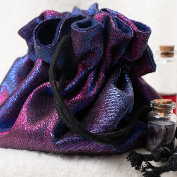 Warlock's Fortune - Purple/Blue/Pink Dice Bag with Pockets