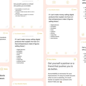 iPhone Notes App Instagram Post, Notes Canva Template, iPhone Notes Mockup, Notes App Instagram Story Template, Notes App Pinterest Template