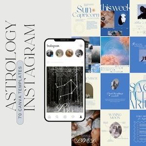 Astrology Instagram Templates: Mystic Celestial Canva Designs (Digital Download)