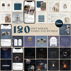 Astrology Instagram Template Bundle: Witchy Canva Posts (Digital Download)