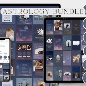 Astrology Instagram, Spiritual Template, Mystic Template, Astrology Bundle, Celestial, Occult, Tarot, Astrologer