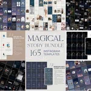 165 Mystical Instagram Story Templates: Astrology, Witchy, Spiritual (Canva)