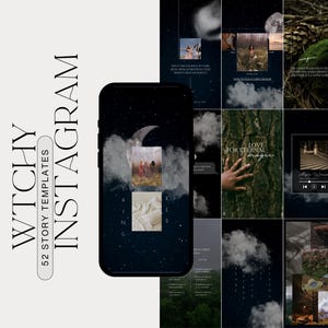 Witchy Instagram Story Templates: Astrology, Zodiac (Canva, 40 Designs)