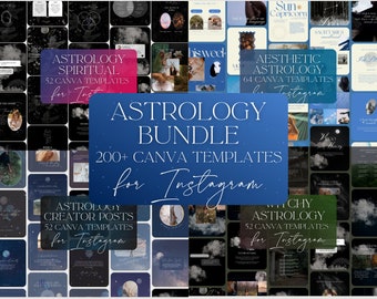 Astrology Instagram Templates: 200+ Canva Posts (Digital Download)