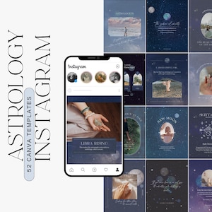 Astrology Template, Celestial Instagram, Astrology Instagram, Spiritual Instagram, Zodiac Templates, Mystical Instagram, Spiritual Templates