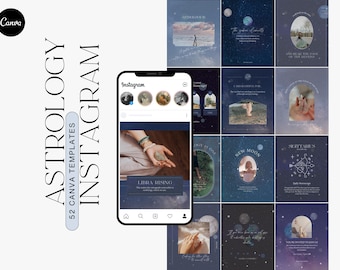Astrology Instagram Templates: Celestial Canva Posts (Digital Download)