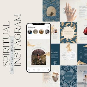 Spiritual Instagram, Spiritual Template, Mystic Instagram, Astrology Template, Mystic Template, Tarot Instagram, Spiritual Coach, Crystals