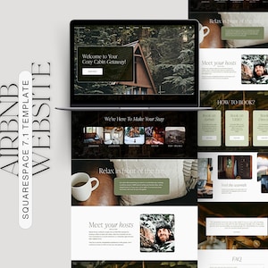 Airbnb Website Template: Cabin Rental, VRBO, Hotel (Squarespace 7.1)