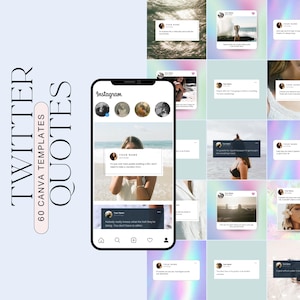 Entrepreneur Twitter Quotes: Instagram Canva Templates (Digital Download)