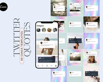 Entrepreneur Twitter Quotes: Instagram Canva Templates (Digital Download)