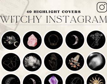 Witchy Highlights, Spiritual Highlights, Spiritual Covers, Witchy Covers, Spiritual Instagram, Mystical Icons, Crystal Icons, Magical Covers