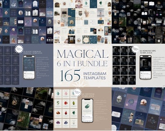 Mystical Instagram Canva Templates: Astrology, Witchy, Spiritual (Digital Download)
