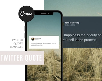 Canva Twitter Quote Template: Instagram & Pinterest Post Mockup